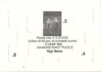 1990 Leaf - Yogi Berra Puzzle #4-6 Yogi Berra Back