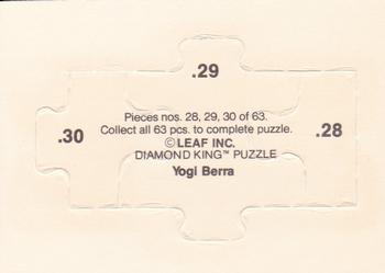 1990 Leaf - Yogi Berra Puzzle #28-30 Yogi Berra Back