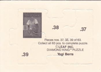 1990 Leaf - Yogi Berra Puzzle #37-39 Yogi Berra Back