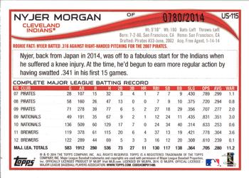 2014 Topps Update - Gold #US-115 Nyjer Morgan Back