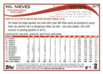 2014 Topps Update - Gold #US-77 Wil Nieves Back