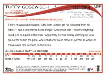 2014 Topps Update - Gold #US-94 Tuffy Gosewisch Back