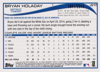 2014 Topps Update - Gold #US-117 Bryan Holaday Back
