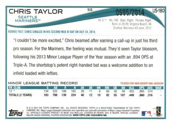 2014 Topps Update - Gold #US-180 Chris Taylor Back