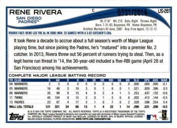 2014 Topps Update - Gold #US-261 Rene Rivera Back