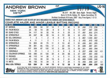 2014 Topps Update - Camo #US-16 Andrew Brown Back