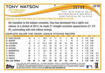 2014 Topps Update - Camo #US-130 Tony Watson Back