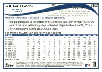 2014 Topps Update - Camo #US-207 Rajai Davis Back