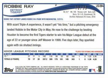 2014 Topps Update - Camo #US-284 Robbie Ray Back