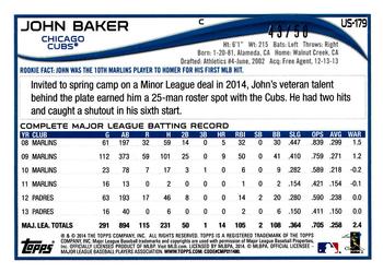 2014 Topps Update - Pink #US-179 John Baker Back
