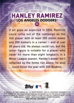 2014 Topps Update - Power Players #PPA-HR Hanley Ramirez Back