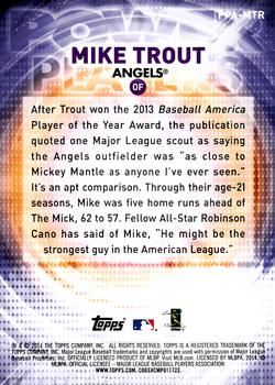 2014 Topps Update - Power Players #PPA-MTR Mike Trout Back