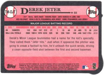 2014 Topps Update - 1989 Die Cut Minis #TM-DJT Derek Jeter Back