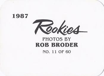 1987 Broder Rookies (unlicensed) #11 Mike Loynd Back