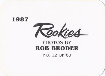 1987 Broder Rookies (unlicensed) #12 Mark McLemore Back