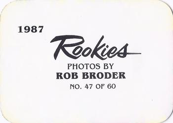 1987 Broder Rookies (unlicensed) #47 Jamie Moyer Back