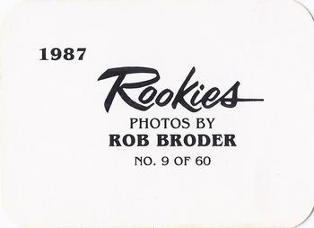 1987 Broder Rookies (unlicensed) #9 Kevin Elster Back