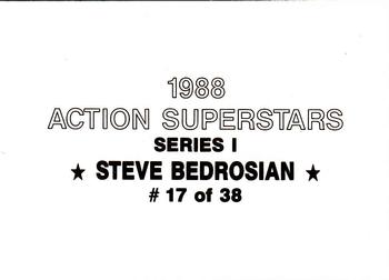 1988 Action Superstars (38 cards, unlicensed) #17 Steve Bedrosian Back