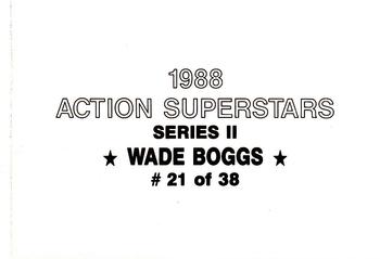 1988 Action Superstars (38 cards, unlicensed) #21 Wade Boggs Back