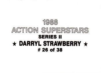 1988 Action Superstars (38 cards, unlicensed) #26 Darryl Strawberry Back