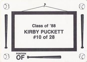 1988 Class of '88 (unlicensed) #10 Kirby Puckett Back