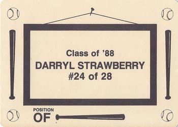 1988 Class of '88 (unlicensed) #24 Darryl Strawberry Back