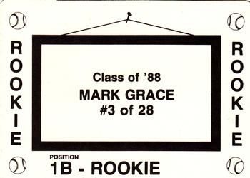 1988 Class of '88 (unlicensed) #3 Mark Grace Back