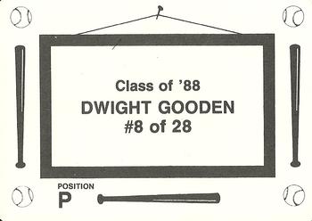 1988 Class of '88 (unlicensed) #8 Dwight Gooden Back