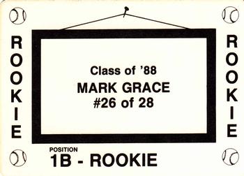 1988 Class of '88 (unlicensed) #26 Mark Grace Back