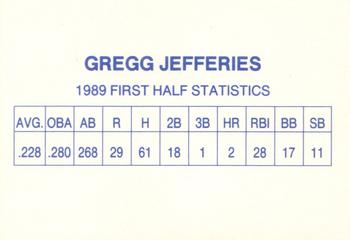 1989 Black and Silver (unlicensed) #NNO Gregg Jefferies Back
