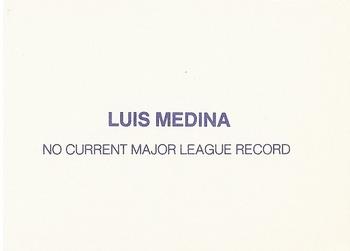 1989 Black and Silver (unlicensed) #NNO Luis Medina Back