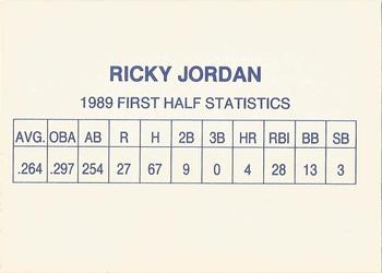 1989 Black and Silver (unlicensed) #NNO Ricky Jordan Back
