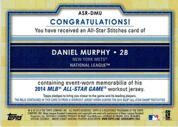 2014 Topps Update - All-Star Stitches #ASR-DMU Daniel Murphy Back