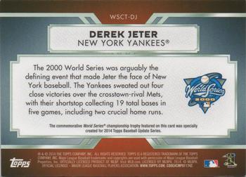 2014 Topps Update - World Series Championship Trophies #WSCT-DJ Derek Jeter Back