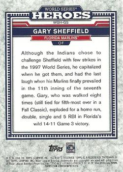 2014 Topps Update - World Series Heroes #WSH-GS Gary Sheffield Back