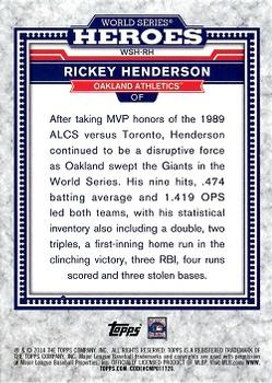 2014 Topps Update - World Series Heroes #WSH-RH Rickey Henderson Back