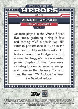 2014 Topps Update - World Series Heroes #WSH-RJ Reggie Jackson Back