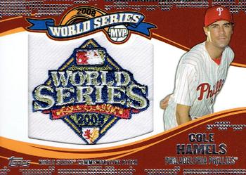 2014 Topps Update - World Series MVP Patches #WSP-CH Cole Hamels Front