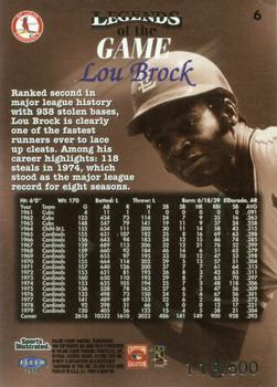 1998 Sports Illustrated Then and Now - Extra Edition #6 Lou Brock Back