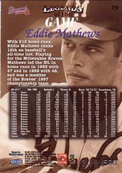 1998 Sports Illustrated Then and Now - Extra Edition #19 Eddie Mathews Back