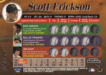 1998 Sports Illustrated Then and Now - Extra Edition #77 Scott Erickson Back