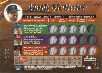 1998 Sports Illustrated Then and Now - Extra Edition #113 Mark McGwire Back