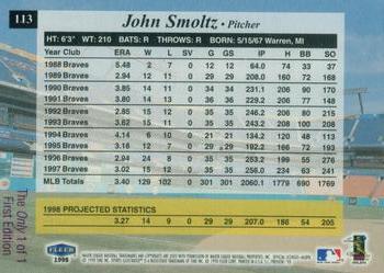 1998 Sports Illustrated - First Edition #113 John Smoltz Back