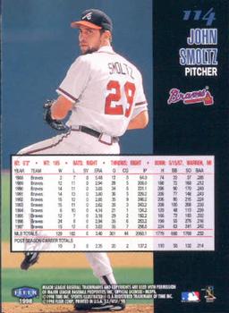 1998 Sports Illustrated World Series Fever #114 John Smoltz Back