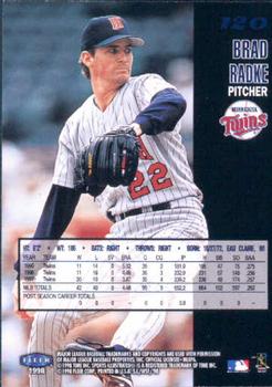 1998 Sports Illustrated World Series Fever #120 Brad Radke Back