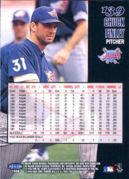 1998 Sports Illustrated World Series Fever #139 Chuck Finley Back