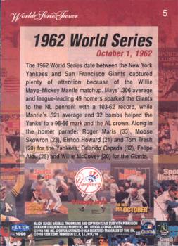 1998 Sports Illustrated World Series Fever #5 1962 World Series Back