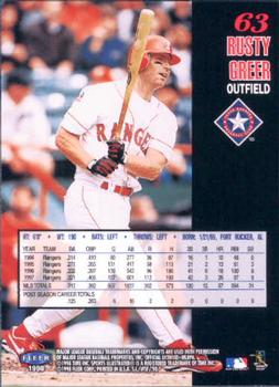 1998 Sports Illustrated World Series Fever #63 Rusty Greer Back