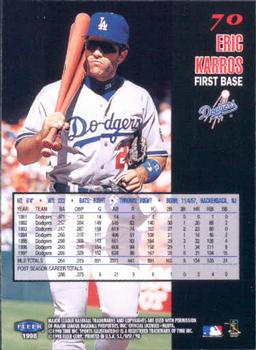 1998 Sports Illustrated World Series Fever #70 Eric Karros Back