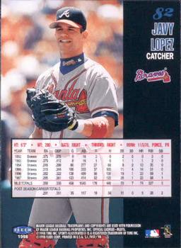 1998 Sports Illustrated World Series Fever #82 Javy Lopez Back